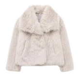 Zara Fur Jacket Beige